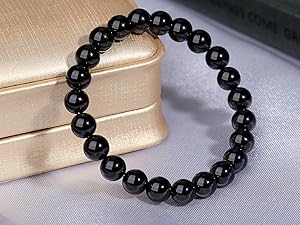 Heilende Kristall Armband für Frauen Männer, 8 mm Naturstein Perlen Armbänder, Schmuck Geburtstagsgeschenke, Runde Edelsteine Stretch Armband