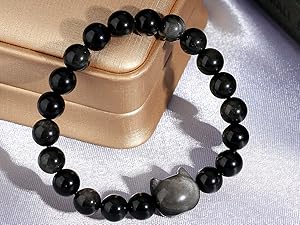 Heilende Kristall Armband für Frauen Männer, 8 mm Naturstein Perlen Armbänder, Schmuck Geburtstagsgeschenke, Runde Edelsteine Stretch Armband